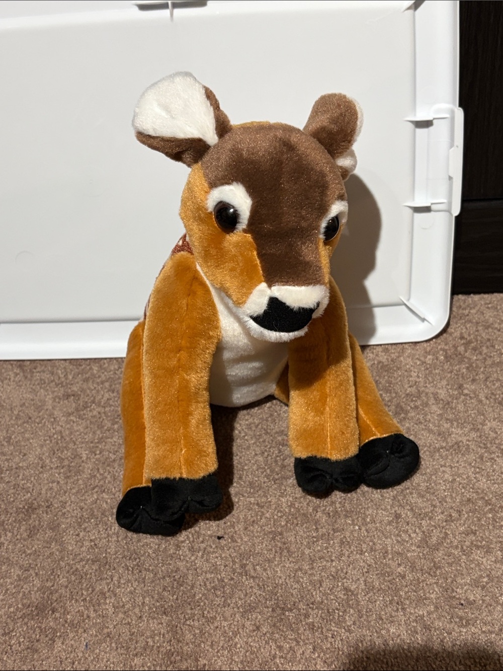 Plush Deer  fawn Stuffed Animal - Brown & White